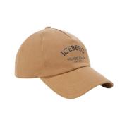 Iceberg Bomull gabardin baseballkeps Brown, Herr