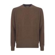 Woolrich Stickad Ribbad Crewneck Tröja Brun Brown, Herr