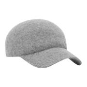 Saint Laurent Cashmere Stickad Baseballkeps Gray, Herr