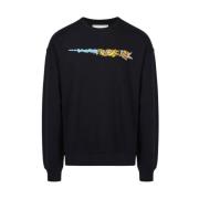 Iceberg Crewneck sweatshirt med Garfield-tryck Black, Herr