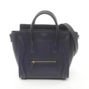 Celine Vintage Pre-owned Laeder handvskor Blue, Dam