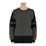 Liu Jo Stilren Sweatshirt i Svart/Vit Black, Dam