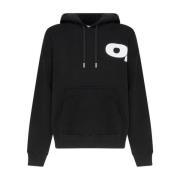 Off White Svart Logotyp Hoodie Jersey Textur Black, Herr