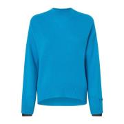 Pinko Stilfull Stickad Kollektion Blue, Dam