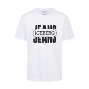 Iceberg Vit T-shirt från The Re-Edit kollektionen White, Herr