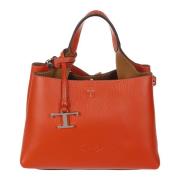 Tod's Kenya läderväska med T Timeless hänge Orange, Dam