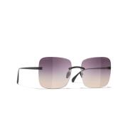 Chanel Brun & Violett Solglasögon - C486/S1 Black, Unisex