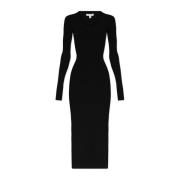 Alaïa Räfflad Klänning Black, Dam