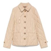 Burberry Beige Jacka med knappstängning Beige, Dam