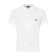 Emporio Armani Bomull Polo Shirt Herr Kollektion White, Herr