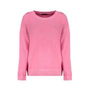 North Sails Borstad Bomullsweatshirt med Logotyp Pink, Dam