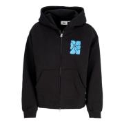 Obey Svart Zip Hoodie Fleece Sweatshirt Black, Dam