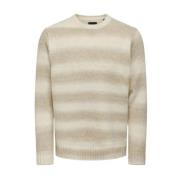 Only & Sons Ullblandad Tröja Höstkollektion Beige, Herr