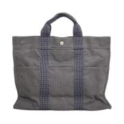 Hermès Vintage Pre-owned Canvas handvskor Gray, Dam