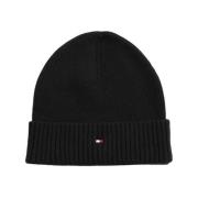 Tommy Hilfiger Svart Bomull Cashmere Blandning Halsduk Black, Herr