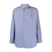 Polo Ralph Lauren Navy Stretch Oxford Skjorta Blue, Herr