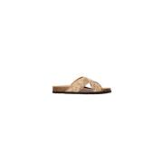 Alviero Martini 1a Classe Textil sandal med 3 cm klackhöjd Beige, Herr