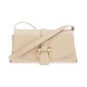 Salvatore Ferragamo Läder axelväska Beige, Dam