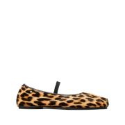 Tory Burch Leopardmönstrade Platta Skor Brown, Dam