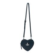 Vivienne Westwood Hjärta Crossbody Väska med Logo Plaque Black, Dam