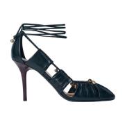 Chloé Skuren Läder Stiletto Pumps Black, Dam