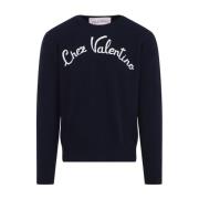 Valentino Indigo Tröja för Kvinnor Black, Herr