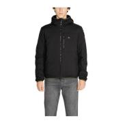 Blauer Svart Polyesterblandad Jacka Black, Herr