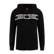 Guess Svart huva med dragkedja Black, Herr