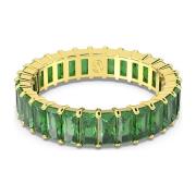 Swarovski Matrix Baguette Ring, Grön, Guld Ton Green, Dam