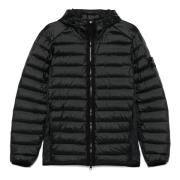 Stone Island Svart huva med dragsko Black, Herr