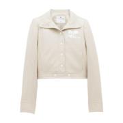 Courrèges Lätt Logo Patch Jacka Beige, Dam