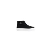 Calvin Klein Jeans Mocka Läder Sneakers Damkollektion Black, Dam