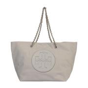 Tory Burch Ella Chain Tote Väska Gray, Dam