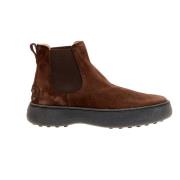 Tod's Bruna läder ankelboots Brown, Herr