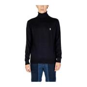 U.s. Polo Assn. Kashmirblandad Tröja Herrstickat Black, Herr