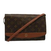 Louis Vuitton Vintage Pre-owned Canvas axelremsvskor Brown, Dam