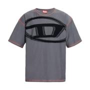 Diesel Svart Bomull T-Adjust-Doval-PJ T-Shirt Gray, Herr