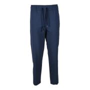 Marella Sportig ullblandning elastiska byxor Blue, Dam