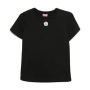 Kenzo Svart Logo Patch T-shirts och Polos Black, Dam