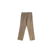 Burberry Slim Fit Chino Byxor med Rytteri Broderi Brown, Herr