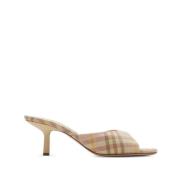 Burberry Check Teacup Klack Sandal Beige, Dam