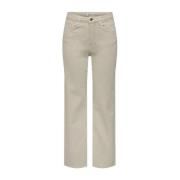 Only Beige Baggy Jeans Vår/Sommar Kollektion Beige, Dam