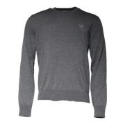 Dolce & Gabbana Mörkgrå Ull Pullover Tröja Gray, Herr