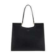 Dolce & Gabbana Elegant läder axelväska med monogram Black, Dam