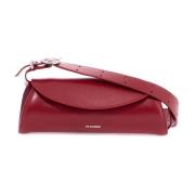 Jil Sander Mini Läder Crossbodyväska i Cedar Red, Dam