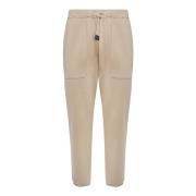 Boggi Milano Bomulls Byxor Beige, Herr