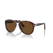 Persol Retro Runda Solglasögon Brown, Unisex