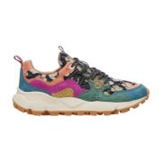 Flower Mountain Blommig Jacquard Sneakers Multicolor, Dam