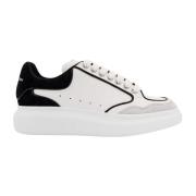 Alexander McQueen Kontrast Profil Läder Sneakers White, Herr