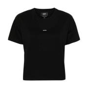 A.p.c. Micro Logo Print T-shirt Black, Dam